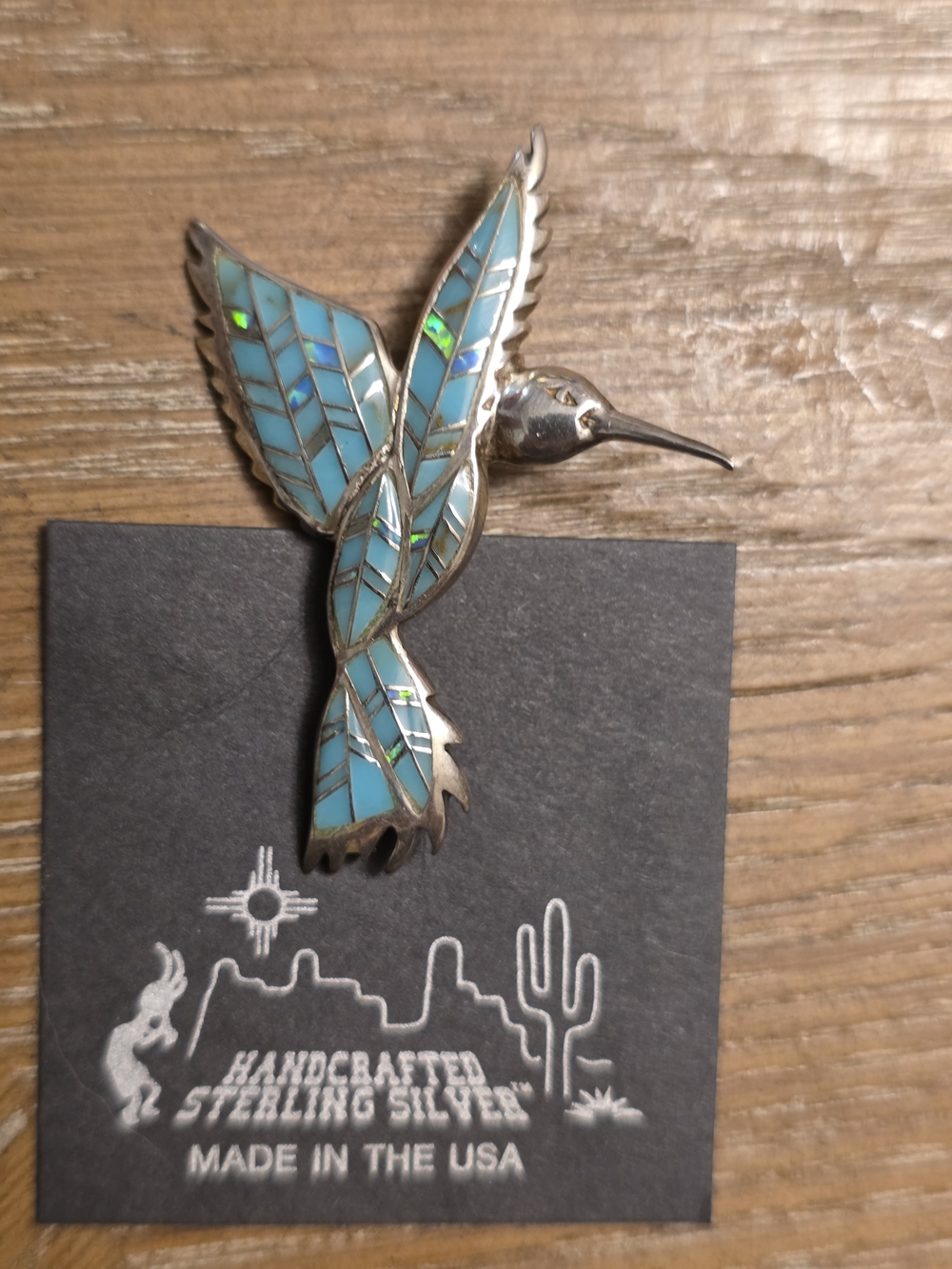 Turquoise Hummingbird Pendant